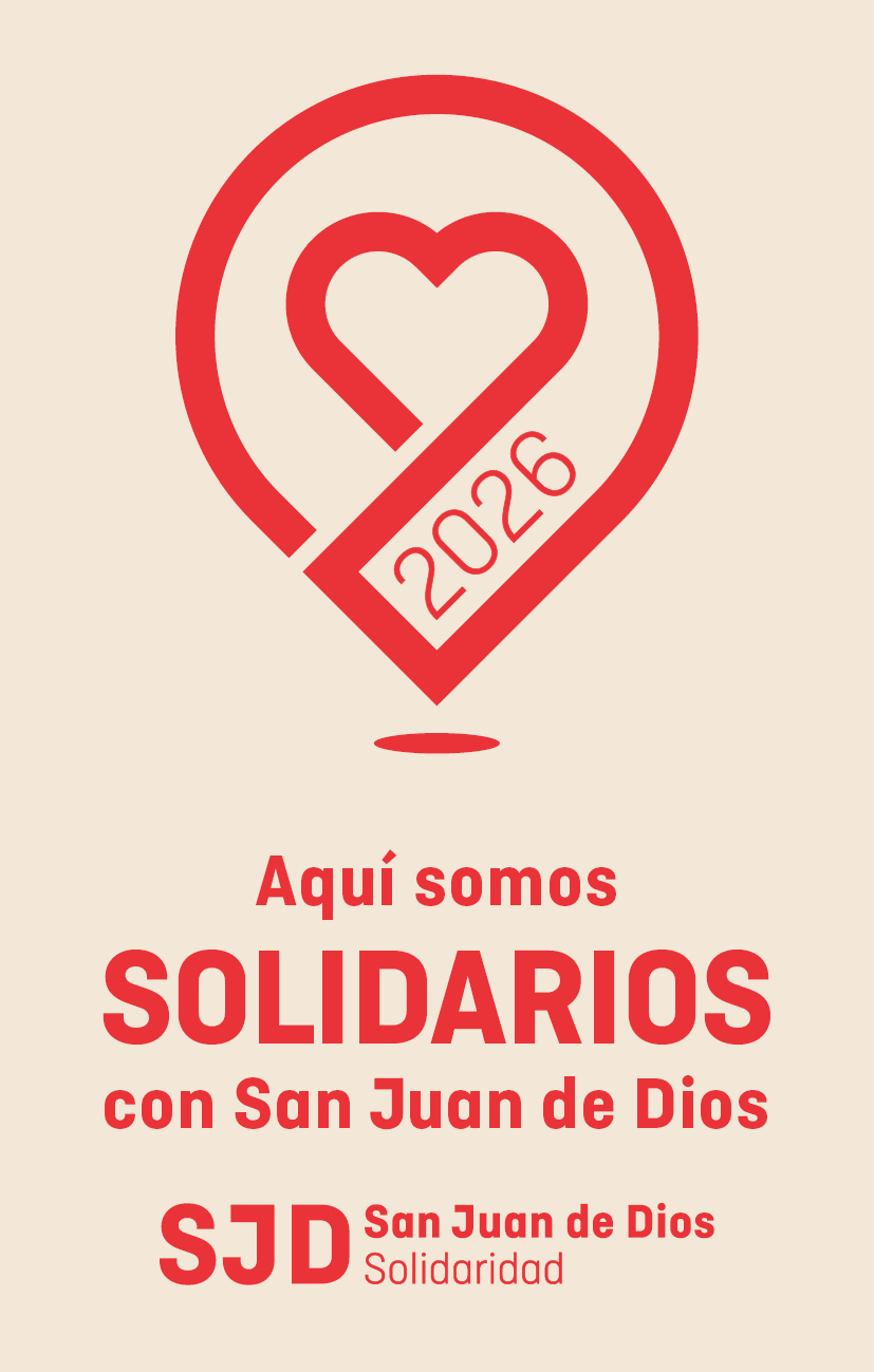 Sello Aquí somos solidarios con San Juan de Dios 2026