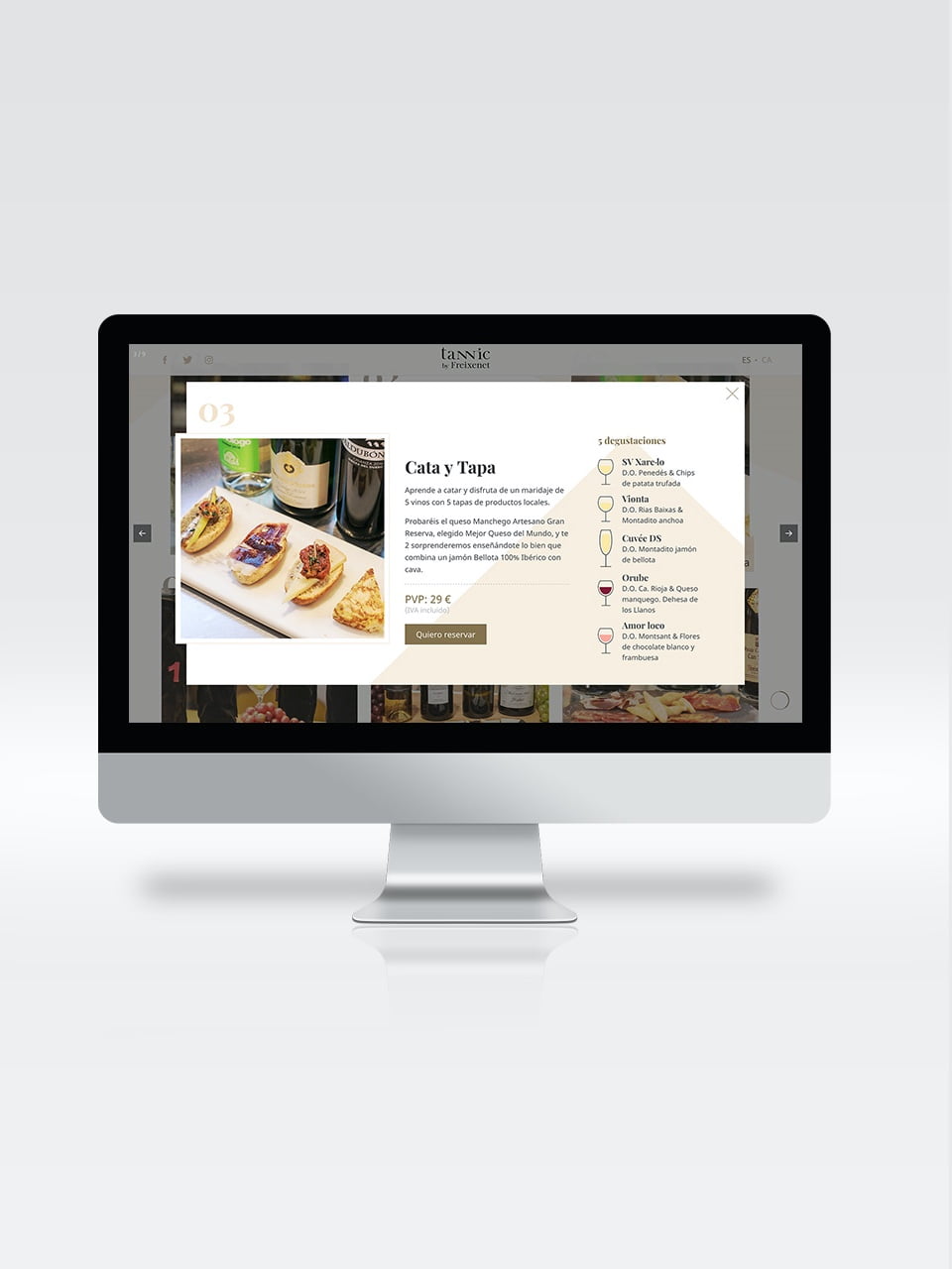 Online presence for Tannic by Freixenet